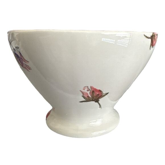 Vintage Pereiras Portugal Ceramic Rosebud Serving Bowl - Picture 1 of 10